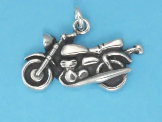 Microsculptures 0656 Motorcycle Silver Charm