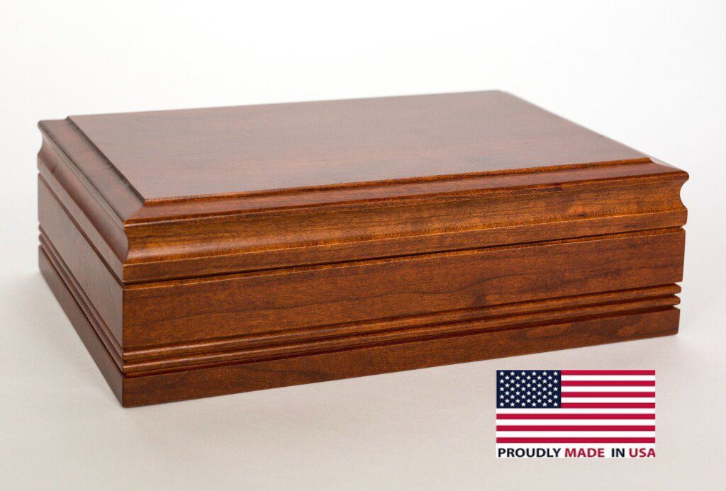 WoodTop Cannbisdor, Medium Cannabis Humidor Heritage Cherry