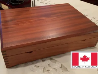 Canadian Woods 10-Slot Rack Flatware Chest Natural