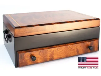 Exotic, Flaming Amish Birch, 1-Drawer Anti-Tarnish Lining Flatware Chest