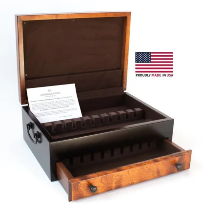 Exotic, Flaming Amish Birch, 1-Drawer Anti-Tarnish Lining Flatware Chest