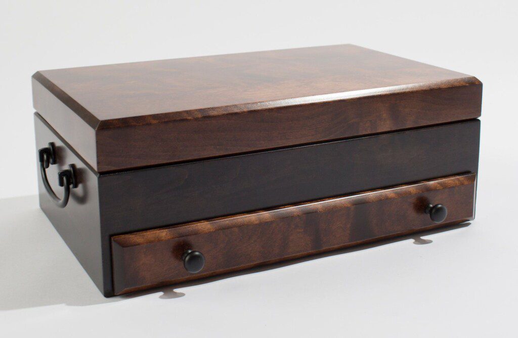 Exotic, Flaming Amish Birch, 1-Drawer Jewelry Chest