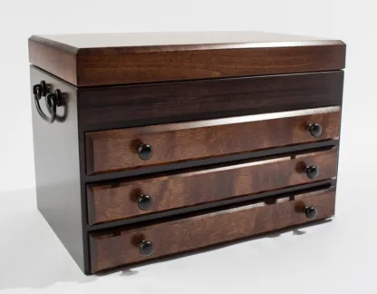 Exotic, Flaming Amish Birch, 3-Drawer Jewelry Chest