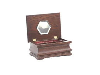 Little Lady, Lift-Out-Tray Star Mirror Jewelry Box Mahogany