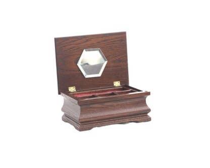 Little Lady, Lift-Out-Tray Star Mirror Jewelry Box Mahogany