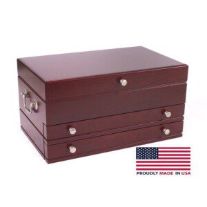 First Lady, 2-Drawer Jewelry Chest Rich Mahogany