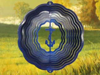 Dakota Steel Art 01252 12" Anchor Wind Spinner - Blue Starlight
