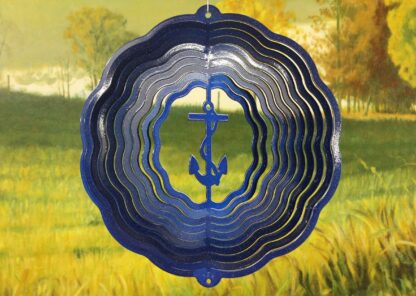 Dakota Steel Art 01252 12" Anchor Wind Spinner - Blue Starlight