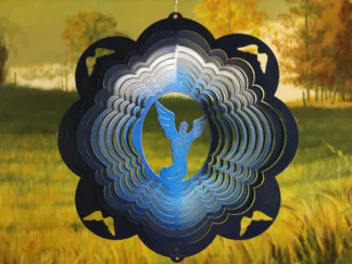 Dakota Steel Art 01552 12" Angel Wind Spinner - Blue Starlight