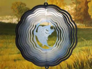Dakota Steel Art 02752 12" Bass Wind Spinner - Blue Starlight