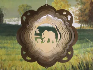 Dakota Steel Art 03055 12" Bear Wind Spinner - Copper Starlight
