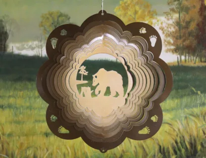 Dakota Steel Art 03055 12" Bear Wind Spinner - Copper Starlight