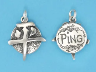 Microsculptures 1008 Ping Kanji Silver Charm