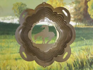 Dakota Steel Art 11455 12" End of Trails Wind Spinner - Copper Starlight