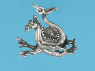 Microsculptures 1200 Flying Dragon Silver Charm