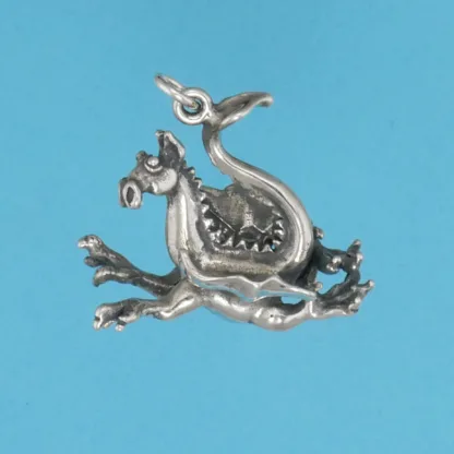 Microsculptures 1200 Flying Dragon Silver Charm