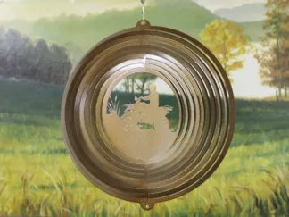 Dakota Steel Art 13855 12" Four Wheeler Wind Spinner - Copper Starlight