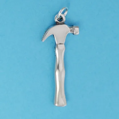 Microsculptures 1389 Claw Hammer Silver Charm-Large