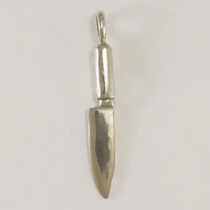 Microsculptures 1503 Knife Silver Pendant