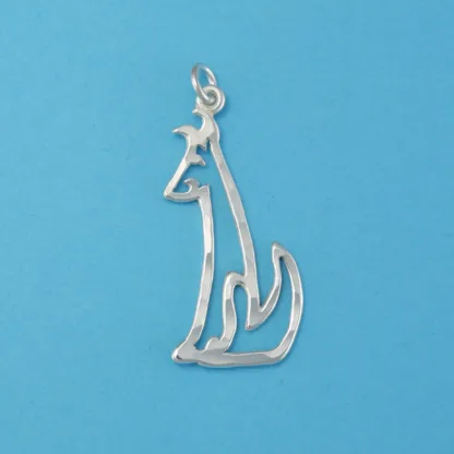 Microsculptures 0017 Dog Silver Charm
