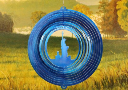 Dakota Steel Art 19502 12" Liberty Wind Spinner - Blue