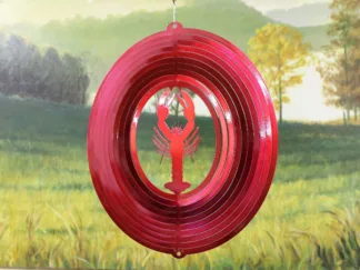 Dakota Steel Art 20111 12" Lobster Wind Spinner - Red