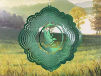 Dakota Steel Art 21656 12" Mallard Wind Spinner - Green Starlight