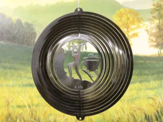 Dakota Steel Art 23251 12" Miner Wind Spinner - Black Starlight