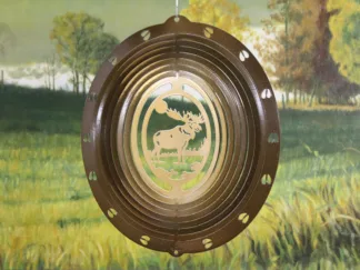 Dakota Steel Art 23455 12" Moose Wind Spinner - Copper Starlight
