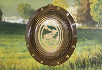 Dakota Steel Art 23455 12" Moose Wind Spinner - Copper Starlight