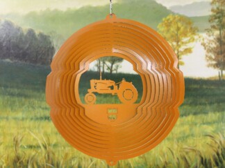 Dakota Steel Art 24358 12" Tractor WD-45 Wind Spinner - Orange Starlight