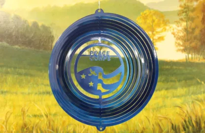 Dakota Steel Art 25502 12" Peace Corp Wind Spinner - Blue
