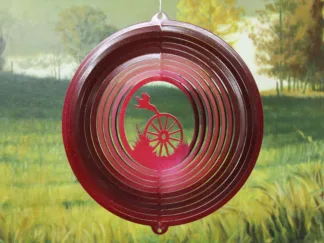 Dakota Steel Art 26161 12" Pheasant Wind Spinner - Red Starlight