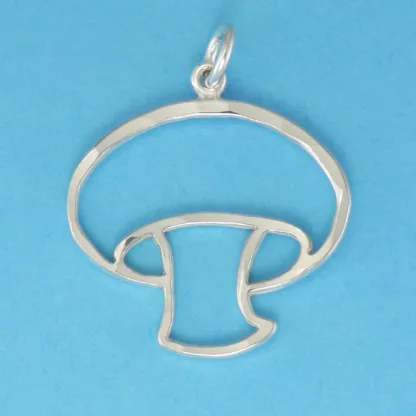 Microsculptures 0028 Mushroom Silver Charm