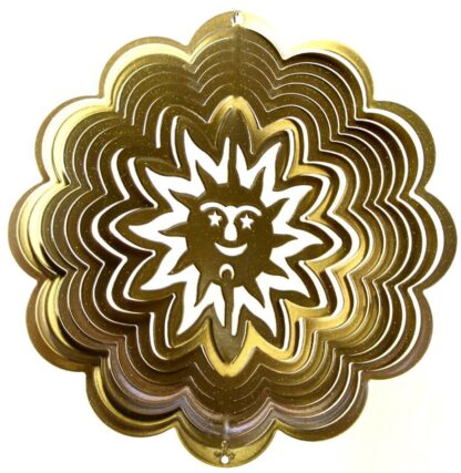 Dakota Steel Art 31553 12" Sun Wind Spinner - Brass Starlight