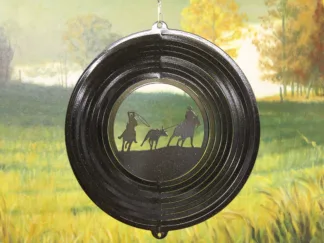 Dakota Steel Art 32151 12" Team Roper Wind Spinner - Black Starlight