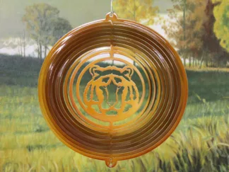 Dakota Steel Art 32405 12" Tiger Head Wind Spinner - Copper Starlight