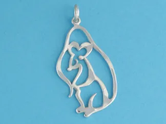 Microsculptures 0004 Mouse Sitting Up Silver Charm