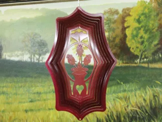Dakota Steel Art 47361 Theme Rose Wind Spinner - Red Starlight