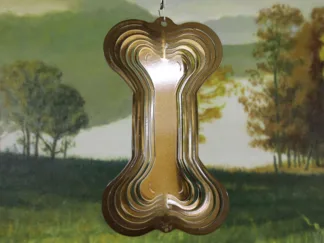 Dakota Steel Art 52155 8" Half Pint Bone Wind Spinner - Copper Starlight