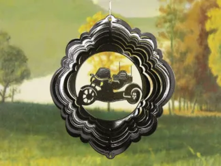 Dakota Steel Art 54751 8" Half Pint Trike Wind Spinner - Black Starlight