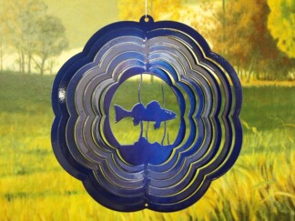 Dakota Steel Art 61102 10" Economy Walleye Wind Spinner - Blue