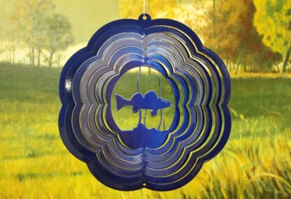 Dakota Steel Art 61102 10" Economy Walleye Wind Spinner - Blue