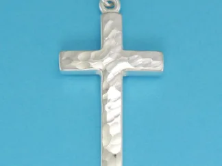 Microsculptures 0090 Heavy Cross Silver Pendant