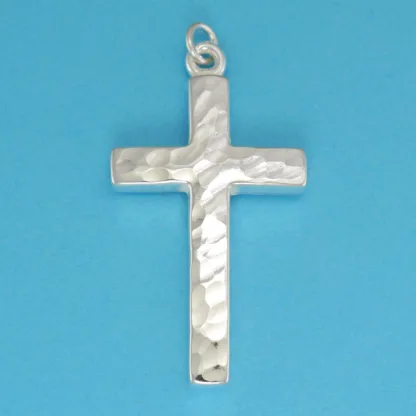 Microsculptures 0090 Heavy Cross Silver Pendant