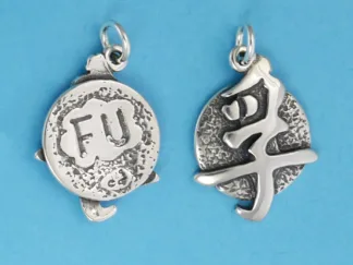Microsculptures 0996 Fu Kanji Silver Charm