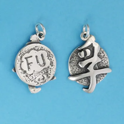 Microsculptures 0996 Fu Kanji Silver Charm