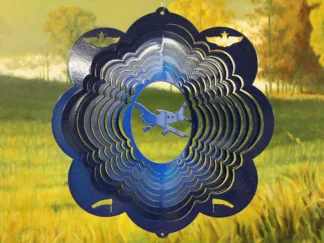 DSA 00652 12" Airplane Wind Spinner-Blue Starlight