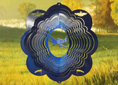 DSA 00652 12" Airplane Wind Spinner-Blue Starlight