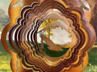 Dakota Steel Art 10355 12" Eagle Wind Spinner - Copper Starlight